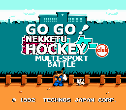 Go Go! Nekketsu Hockey Club (English Translation) Title Screen